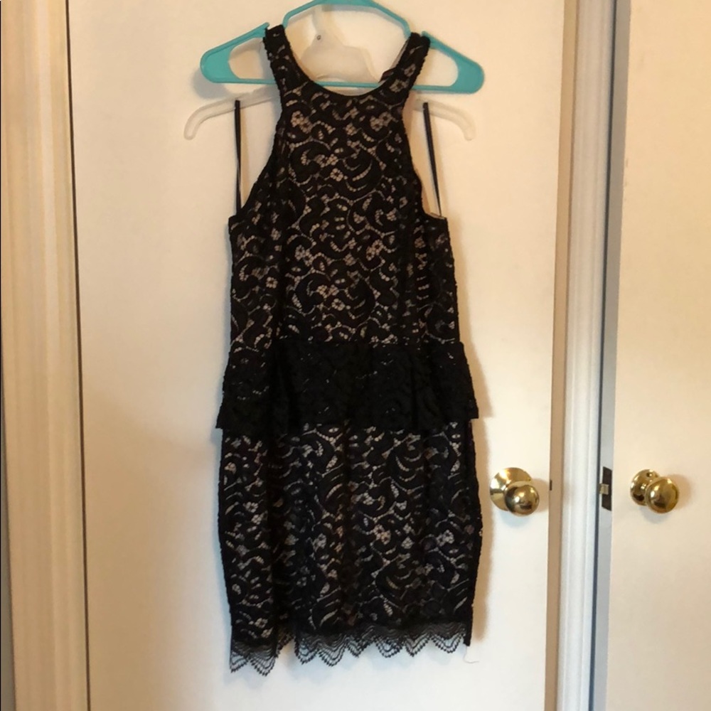 Lace peplum dress